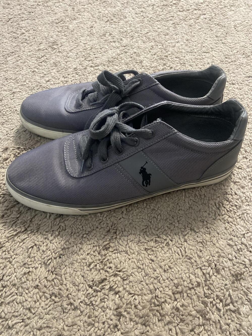 Polo Ralph Lauren Shoes Mens Size 12 Gray Hanford-NE Low Top Casual Sneakers
